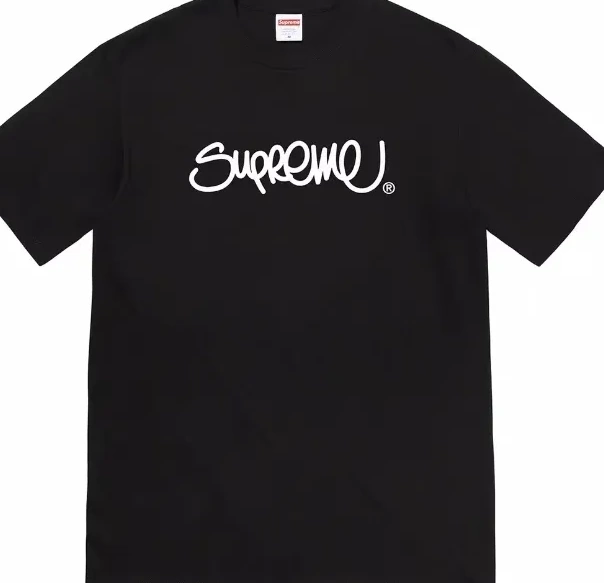 Straw Font sleeved Neck Short S White Line 22ss and Round Black XL Handstyle Logo L T-shirt M Tee 0801